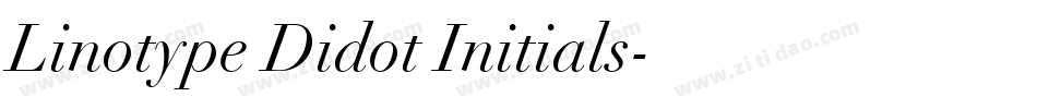 Linotype Didot Initials字体转换
